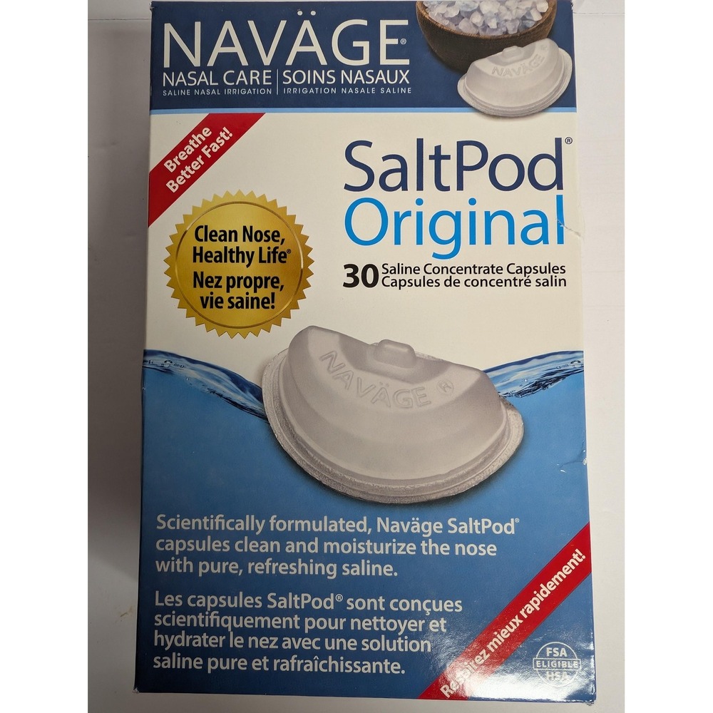 NEW Navage SaltPod Original 30 Saline Concentrate Capsules Nasal Care -Exp 01/28